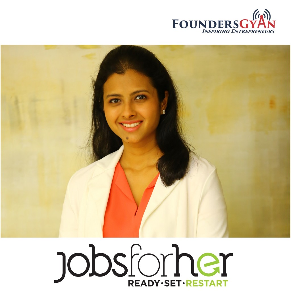 Neha Bagaria, founder of JobsForHer, a portal that helps women with career breaks re-enter the job market!